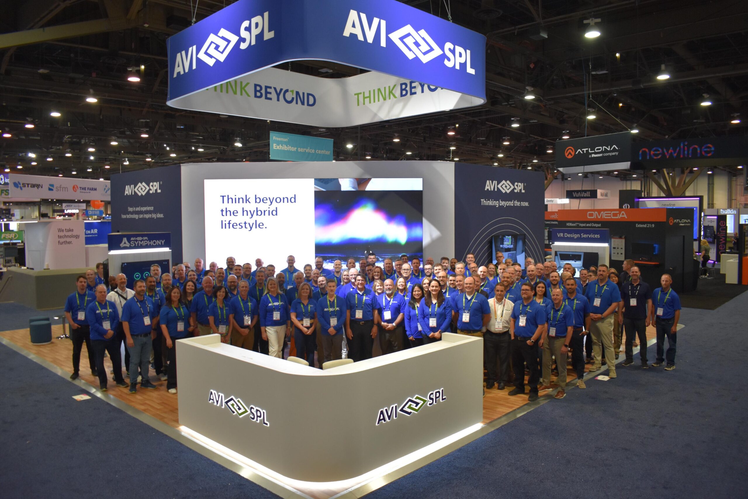 AVI-SPL team at ISE booth